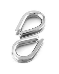 20Pcs 1/4” M6 Stainless Steel Thimble for Diameter Wire Rope Cable Thimbles Rig