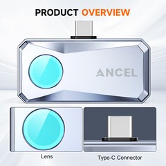 ANCEL Thermal Camera 256*192 Pixels for Android Type C Mobile Phone -20°C~550°C