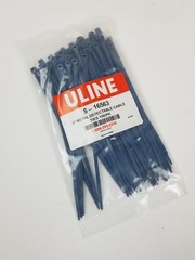 100 Uline S-16563 Metal Detectable Cable Ties 50lb 8″ Natural Nylon Bundle NEW