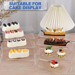 Large Acrylic Risers 8 Pcs 2 Set Acrylic Display Set Rectangular Stands Shelf