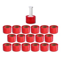 36 Rls Cast Narrow Banding Stretch Wrap 3″ x 1000′ 80 Ga Red Packing Shrink Flim