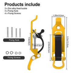 2PCS Heavy Duty Shovel Holders for Roof Rack Quick Release Mount Clamp Brackets