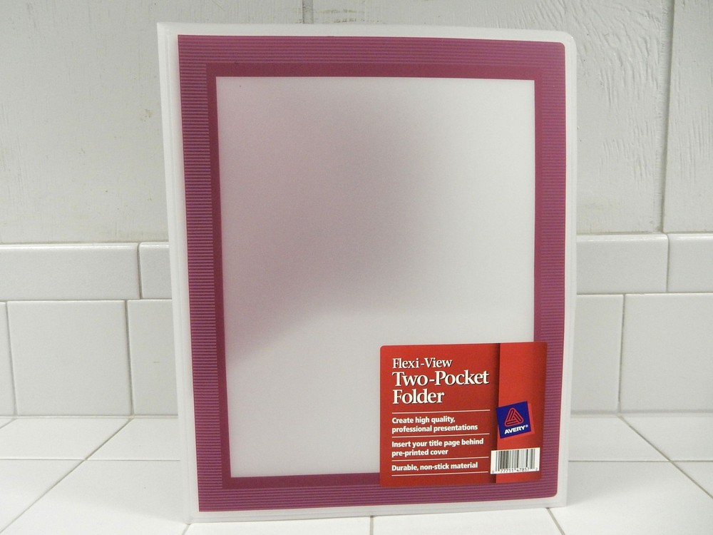AVERY FLEXI-VIEW TWO POCKET FOLDER (3 DIFFERENT COLORS) *BUYER GETS 24 FOLDERS*