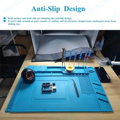 Heat Resistant 932°F Silicone Soldering Work Mat（S-130【11.8 x 7.9” / 30 x 20cm}