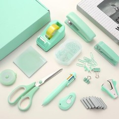 Desk Accessory Kit Cute Office Supplies Set Desktop Stapler Set