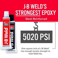 J-B Weld 8265S Original Cold-Weld Steel Reinforced Epoxy – 2 oz