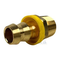 2 Pack Easy Lock Brass Hose Barb Fitting Connector 1/2″ Push-Lock x 1/2″ MNPT