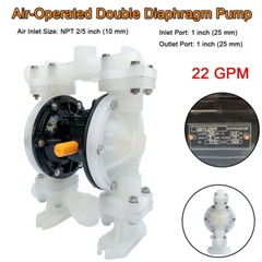 22GPM Air-Operated Double Diaphragm Pump 1-Inch Inlet/Outlet Max 100PSI