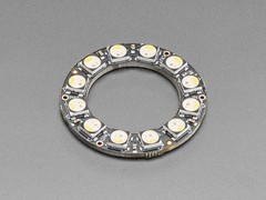 Adafruit NeoPixel Ring, 12 RGBW LEDs, Cool White ~6000K, 5050 SMD, 2853