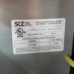 SCE D121326, SCE-10086ELJ Special Built Steel Hinged Enclosure, 10″x8″x6″ – NEW