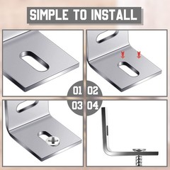 18 Pcs Heavy Duty Wood Table Top Expansion Bracket Steel Z Clips Fastener Con…