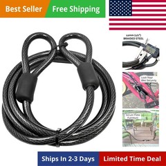 12mm 1/2 inch Heavy-Duty Security Cable, Vinyl Coated Braided Steel with Seal…