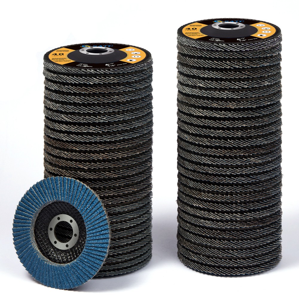 100 Pack 4.5″ 4-1/2″ Zirconia Flap Disc 40 60 80 120 Grit Sanding Grinding Wheel