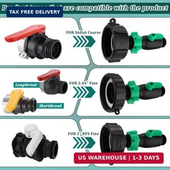 275-330 Gallon IBC Tote Hose Adapter, 3 Sizes IBC Tote Adapter Top Selling