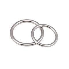 Metal O Ring Heavy Duty Solid Round Rings Welded Smooth A2 Stainless 15-150mm
