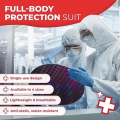 Disposable Microporous Coated Coverall Suit with Elastic Wrists, Elastic Ankl…