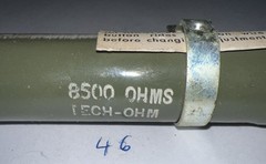 8500 Ohm 50 Watt Adjustable, Tubular Ceramic Power Resistor By TECH-OHM