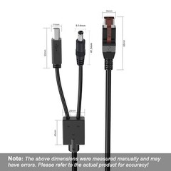 Powered USB to Hosiden DIN 3 Pin USB B DC 5525 Splitter Printer Cable EPOS POS