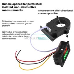 DC0-300V 50/100/200/400A Isolated Current Voltage Meter Hall Ammeter Voltmeter