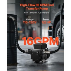 Uimoso 110V Electric Oil Transfer Pump for Diesel Fuel and Kerosene, 16 GPM Flow