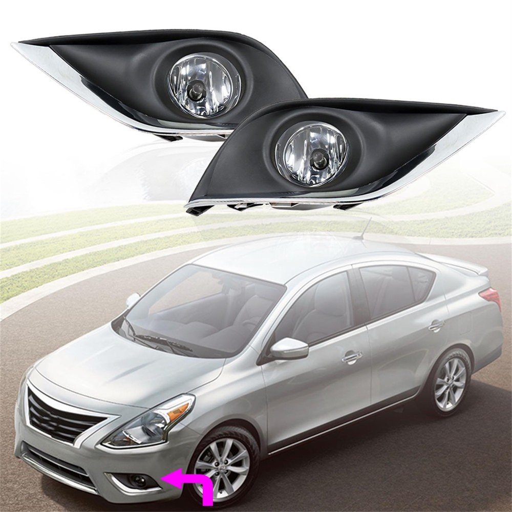 Front Fog Lamp Pair Replacement for 2015-2018 Right Left Side with Switch Wiring