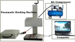 Pneumatic Metal Marking Machine 12x8in Engraving Logo Machine with Rotary Tools