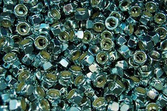 (350) Nyloc Hex Locking Nuts 5/16-24 Zinc Plated Fine Nylock