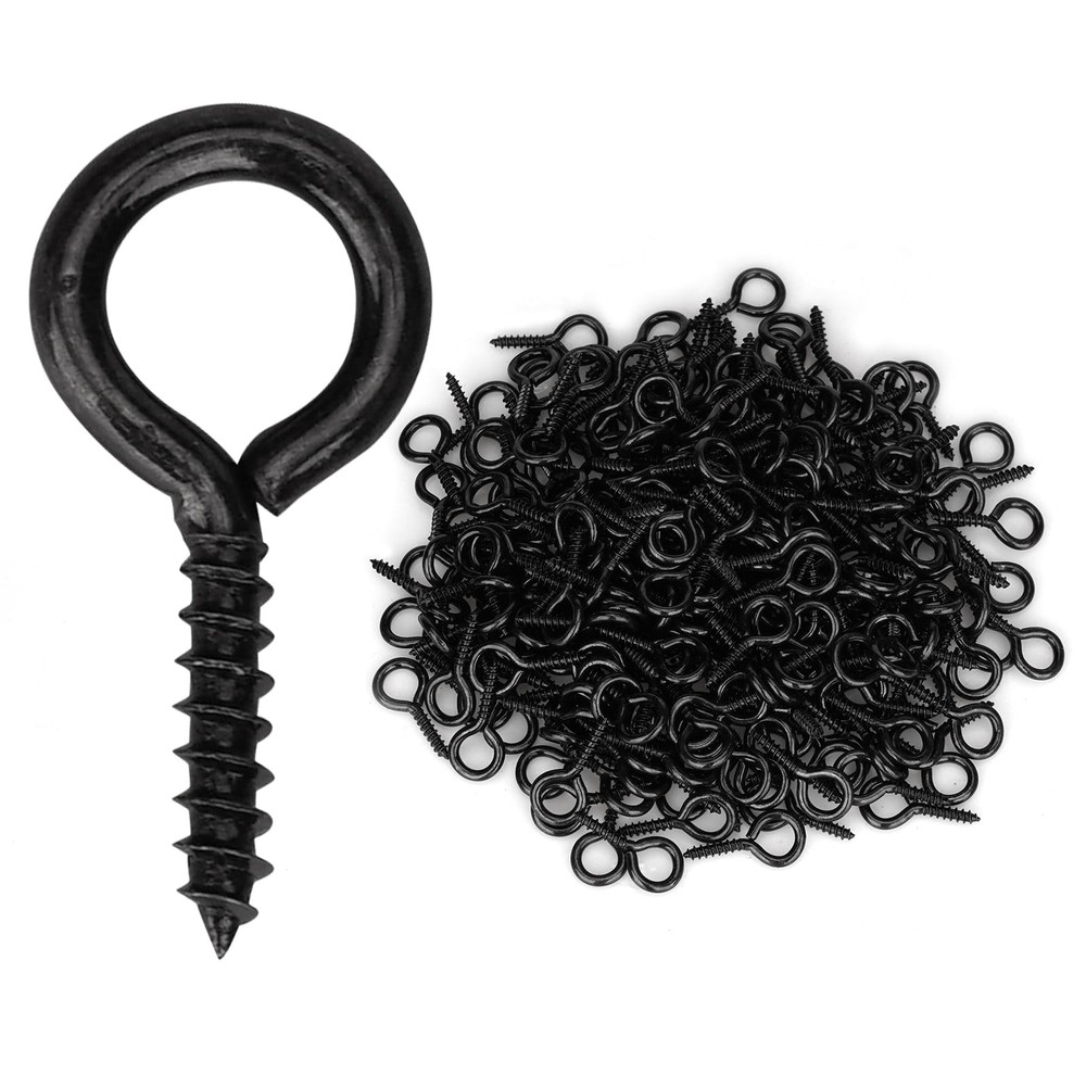 Aovchei Eye Screws, 300PCS 0.59 Inches Heavy Duty Metal Screw Hooks, Self Tap…