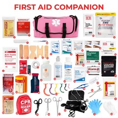 Ever Ready First Aid Fully Stocked Emt Trauma Bag First Responder Medical Kit