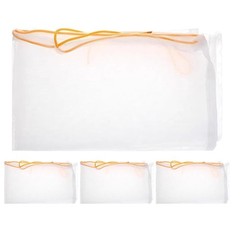 4 Pcs Red Wine Filter Bag Drawstring Brewing Adjustable Nut Milk Strainer