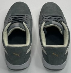 Puma Safety Icon Suede Low Gray & White Steel Toe Oil Resistant Sneaker Size 7.5