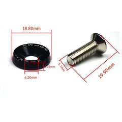 10pcs M6 Aluminum Fender Washer & Bolt Set for Bumper Engine License Plate – NEW