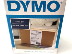 Dymo 1744907 Authentic Direct Thermal Labels 4XL 4″ x 6″ (1) Roll of 220 White