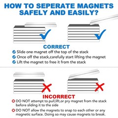 12 Pack Strong Neodymium Bar Magnets，Powerful Rare Earth Neodymium Magnets wi…