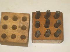 Young Bros Stamp Works 1/8 inch Steel Set 9 Figure Number Character MADE IN USA