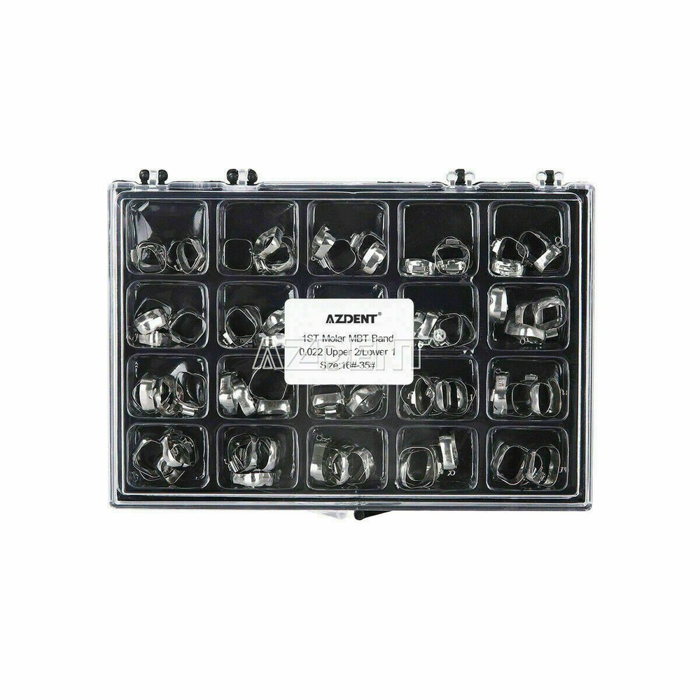 80PCS Bandas dentales ortodoncia para el primer molar con tubos bucales MBT 022