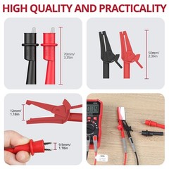 BINTA 28PCS Silicone Multimeter Leads Kit with Replaceable Gold-Plated Test Prob