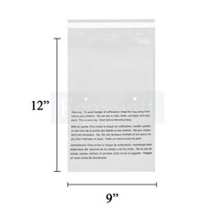 1-10000 9×12 EcoSwift Self Seal Suffocation Warning Clear Poly Bags Free Ship