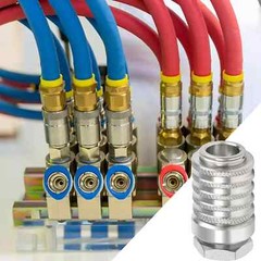 PD222 Series PD Steel Test Port and Diagnostic Equipment Quick Coupler Silver