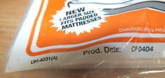 Genuine U-Haul Queen Size Travel / Moving Plastic Mattress Bag **NEW**