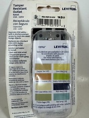 Leviton RER15-WW Renu Tamper-Resistant Outlet 15-Amp 125VAC White on White