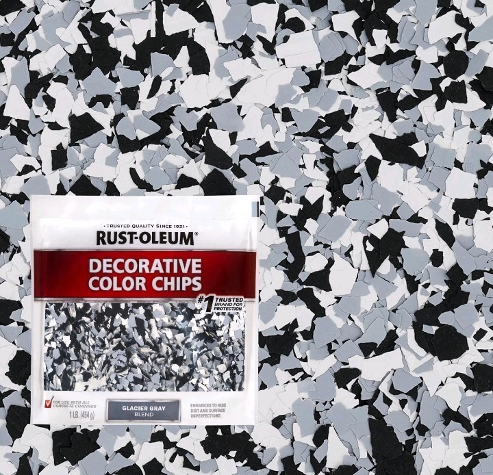 Rust-Oleum Glacier Gray Decorative Color Chips 1 lb.
