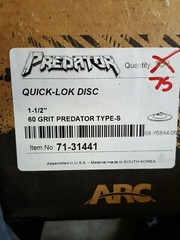 1-1/2″ LARGE LOT – Change Disc Type S Various Grits – Free Shipping in the USA