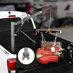 1100 lbs Pickup Truck Crane Hoist Crane 360° Swivel Hoist Lift with Manual Winch