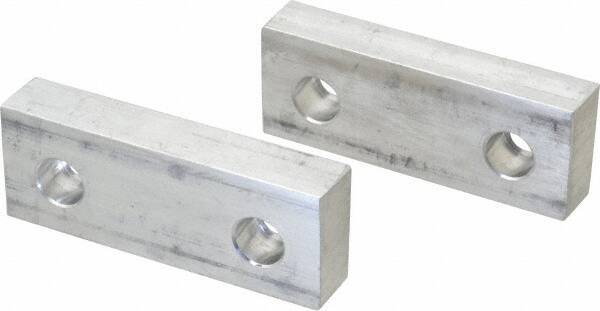 1 Pair Gibraltar Soft Aluminum Vise Jaws, Flat/No Step, 3/4″ Thick x 4″ Wide