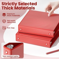 1.5 Inch Binders 3 Ring 4 Pack, 1 1/2 Inch Classic 4-Color Binder Set (8.5×11…