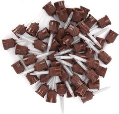 Dental Brown Short Temporary Cement HP Mixing Tips Impression (50/Pack)
