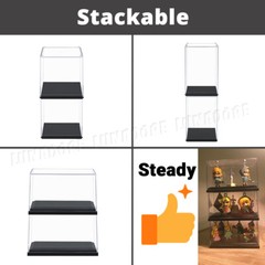 Small Acrylic Display Case Collectibles Box Dustproof 1/64 Diecast Action Figure