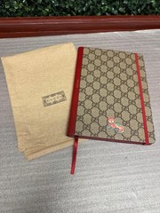Gucci GG Supreme Monogram Notebook Journal with Illustrated Cat