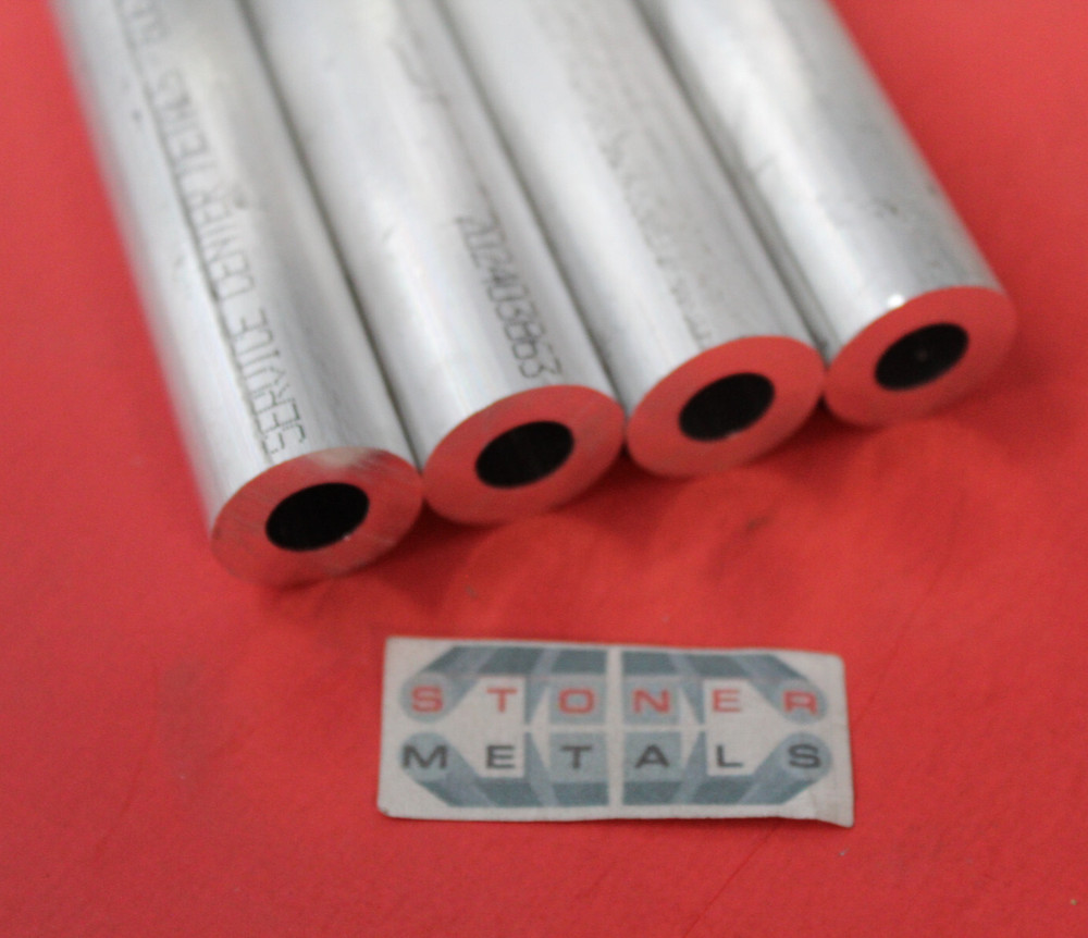 4 Pieces 1″ OD x 1/4″ Wall 6061 T6 ALUMINUM Round Tube 7″ long 1/2″ ID Seamless